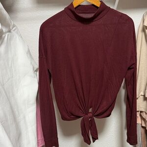 Abercrombie & Fitch Maroon Knit Sweater